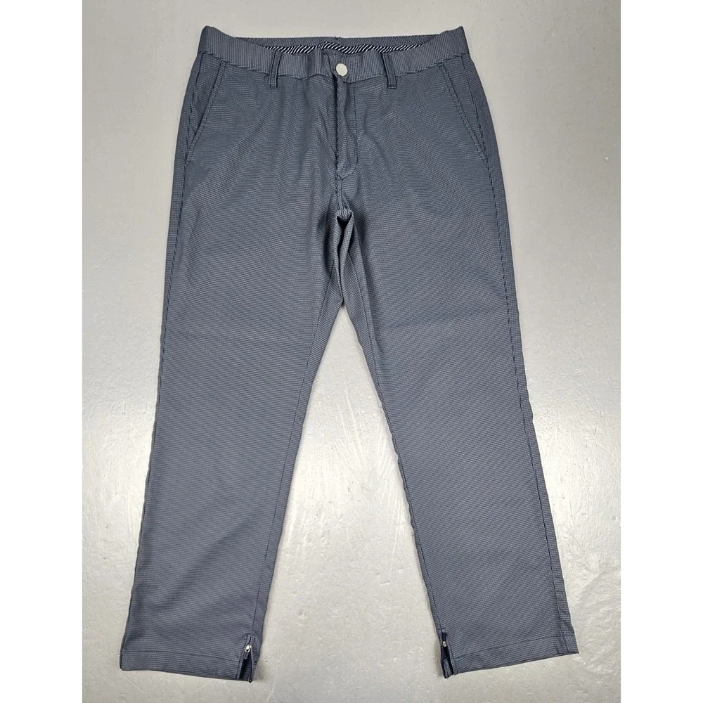 Bonobos Golf Pants Mens 34x30 Highland Tour Athletic Blue Micro Houndstooth